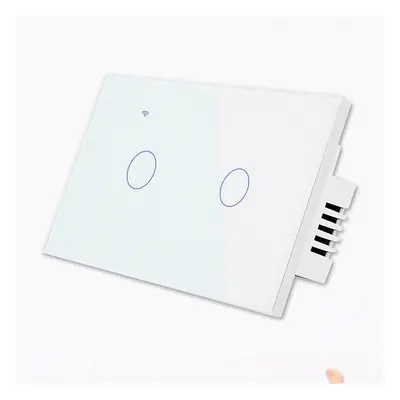 (White, Way) Wifi Wall Touch Sensitive Switch App Remote Control 1/2/3/4 Gang Wireless LED Light