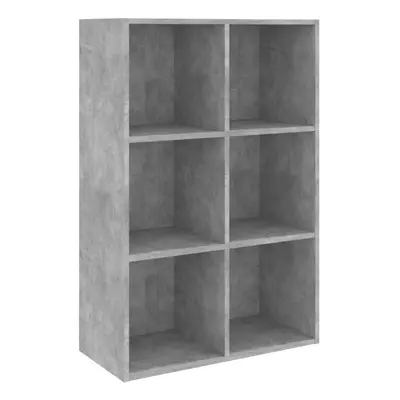 vidaXL Book Cabinet/Sideboard Concrete Grey Engineered Wood Book Stand Rack