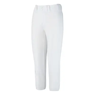 Mizuno Girls Youth Belted Low Rise Fastpitch Softball Pant White You