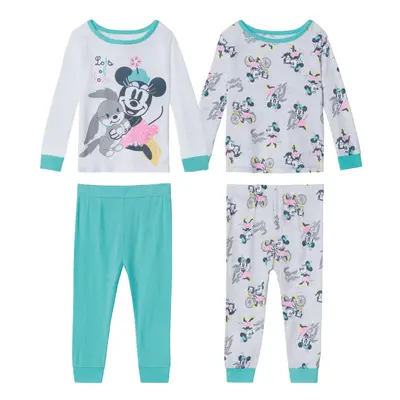 Disney Baby Girls' Minnie Mouse Snug Fit Cotton Pajamas (24 months Lo