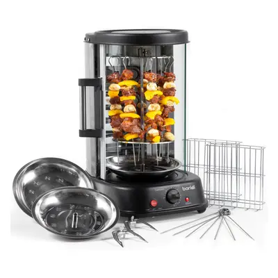 Baridi Vertical Rotisserie Grill, Kebabs, Gyros, Skewers, Roasts, 1500W, 21L, Black - DH216