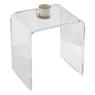 VEVOR Acrylic End Table C-Shaped Lucite Clear Side Table for Living Room & Study