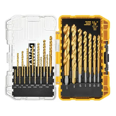 DEWALT Titanium Nitride Coated Drill Bit Set Pilot Point 21Piece DW1361