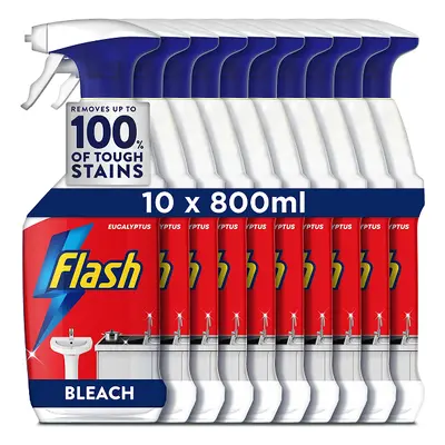 Flash Spray Bleach Hygiene Eucalyptus Scent Cleaning Trigger Spray x 800ml