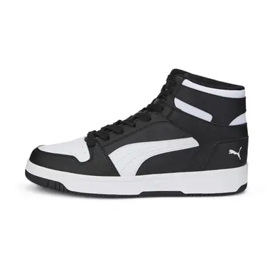 PUMA Men's Rebound Layup Wide Sneaker Black White 11.5