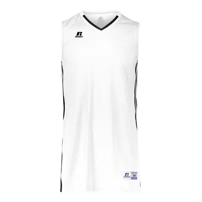 Russell 4B1VTB.WBK.L Youth Legacy Basketball Jersey, White & Black - Large