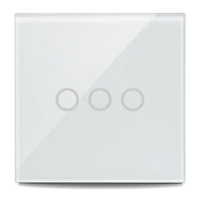 (3CH) Smart Light Switch EU 1/2/3CH Touch Sensitive Wall Switch Home Automation Z Wave Wireless 