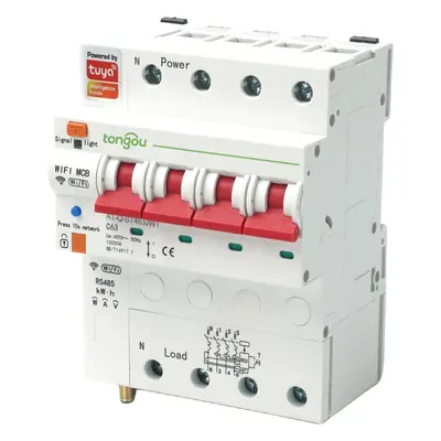 4P 63A Single Phase WIFI Smart Energy Meter Kwh Metering Monitoring Circuit Breaker Timer Relay 