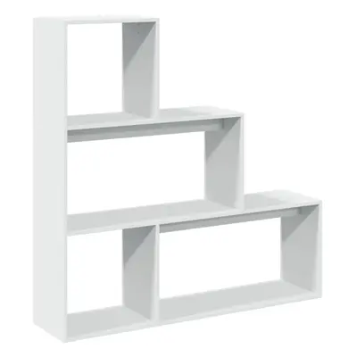 (white, x x cm) vidaXL Room Divider Bookcase Bookshelf 4-Tier Shelf Book Rack Engineered Wood