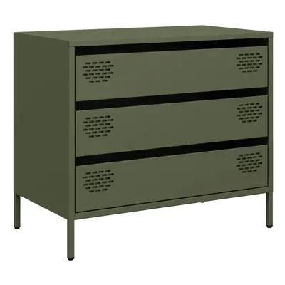 (green) vidaXL Sideboard Cabinet Storage Cupboard Highboard Cold-rolled Steel