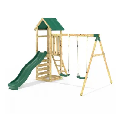 (Annapurna) Rebo Adventure Wooden Climbing Frame, Swing Set and Slide