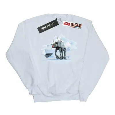 (3XL, White) Star Wars Mens Christmas AT-AT Reindeer Sweatshirt