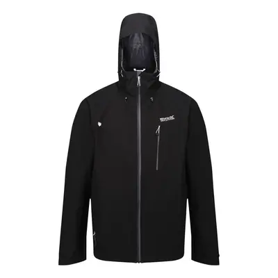 (2XL, Black/Magnet) Regatta Mens Birchdale Waterproof Hooded Jacket