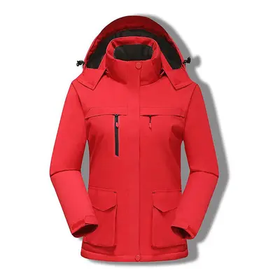 (Women's Heated Jacket, Windproof Electric Insulated Coat With Detachable Hood) Women's Heated J