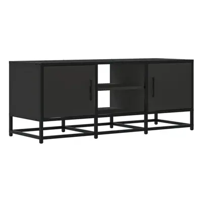 (black) vidaXL TV Cabinet TV Stand Media TV Unit Engineered Wood and Metal