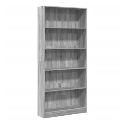 (grey sonoma, x x cm) vidaXL Book Cabinet Display Rack Bookshelf Storage Shelf Rack Engineered W