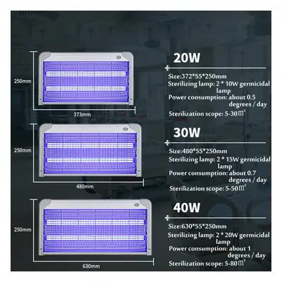 (20W) 20/30/40W Ultraviolet Germicidal Light Lamp Disinfection Sterilizer UVC Sterilizer Lamp Fo