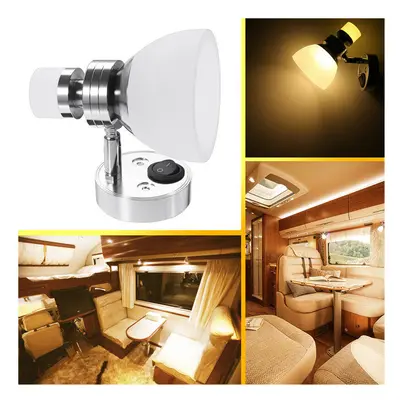 (Amber) LED Reading Light Spot Wall Mount Bedside Lamp for Boat RV Camper Trailer Van Car