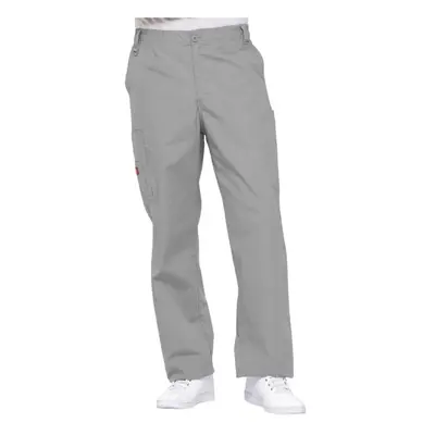 Dickies Mens Big and Tall Signature Elastic Waist Scrubs Pant grey X