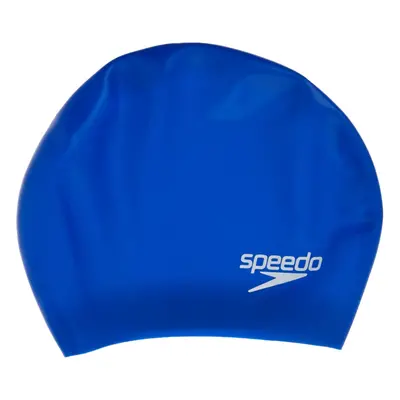 Speedo Unisex-Adult Swim Cap Silicone Long Hair Blue One Size