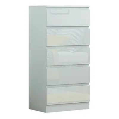 (Gloss White) Carlton Drawer Chest Of Drawers Gloss Finish