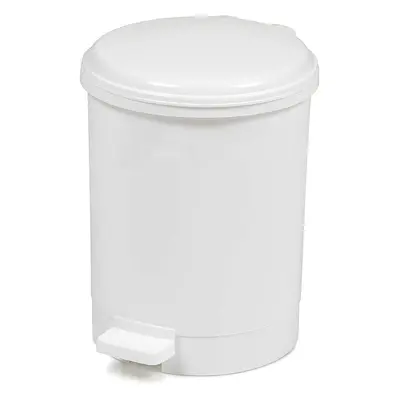 Plastic Litre Waste Pedal Bin White Recycling Rubbish Dustbin