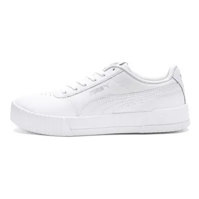 PUMA womens Carina Sneaker Puma White-puma White-puma Silver 9.5 US