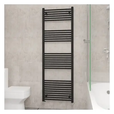 (1800x600mm, Black) NRG Straight Central Heating Towel Rail Bathroom Heated Rad Radiators Ladder