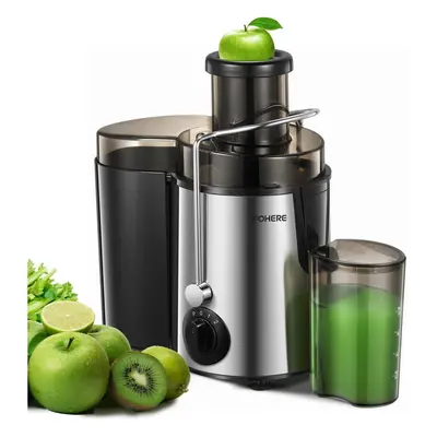 Juicer for whole fruits and vegetables with speed settings and upgraded W motor for fast juicing