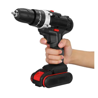 (Two Batteries, AU Plug) 6000mAh 48V Electric Drill Speeds Torque Impact Drill W/ 1/2pcs Battery