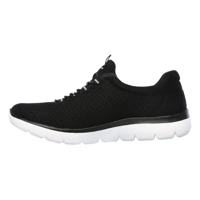 Skechers Women's Summits Sneaker Coal Black/White 6.5 Wide