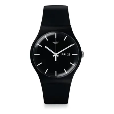 Swatch New Gent BIO-SOURCED Mono Black Again Quartz Watch