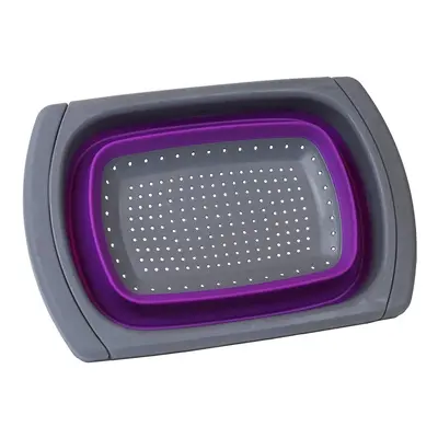 Purple Collapsible Silicone Kitchen Colander/Strainer