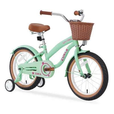 (Mint Green) Multiple Colors,Girls Bike for Years Old Kids,16 inch wheel , Training Wheels Inclu