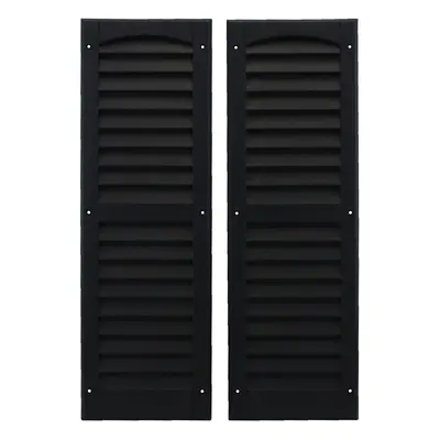 Shed Windows and More Louvered Shed Shutter or Playhouse Shutter Black X Sold by The Pair