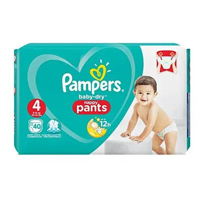 Pampers Baby-Dry Pants, Size 4, Nappy Pants, kg