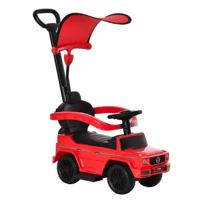 HOMCOM Kids Ride-on Push Car in Benz G350 Baby Floor Slider Walker, Red