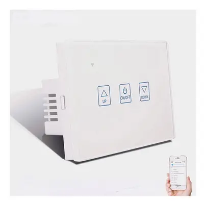 (White) Wireless Smart LED Dimmer Switch US Standard Wifi Smart Touch Deluxe Crystal Panel Switc