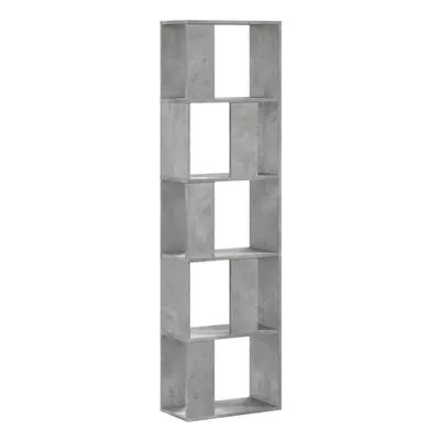 (concrete grey, x 23.5 x 162.5 cm) vidaXL Bookcase 5-Tier Bookshelf Storage Book Shelf Book Rack