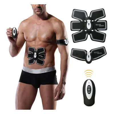 (Black+White) CHARMINER Smart Toner Abdominal Toning Muscle Abs Massager Home & Gym Body Trainer