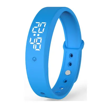 (Blue) Temperature Monitor Colors Abnormal Body Temperature Reminder Colorful Smart Watch