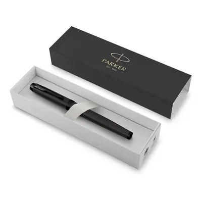 IM Rollerball Pen | Matte Black with Black Trim | Fine Point with Black Ink Refill | Gift Box