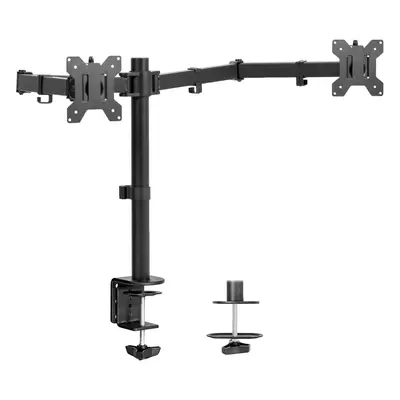 VIVO Dual Ultrawide Monitor Desk Mount Heavy Duty Fully Adjustable Steel Stand Holds Computer Sc