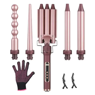 Curling iron with curling irons, in ceramic curling iron set curling tongs, interchangeable curl