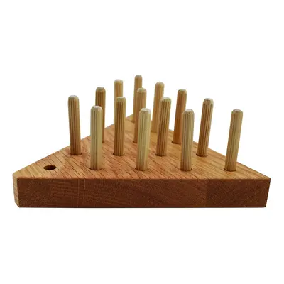 Solid Oak Wooden Peg Game Tricky Triangle by Cauff