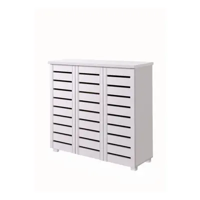 5 Tier Shoe Storage Cabinet Door Cupboard Stand Rack Unit White