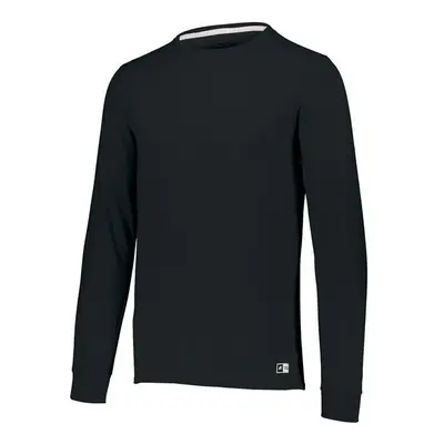 Russell 64LTTM.BLK.S Adult Essential Long Sleeve T-Shirt, Black - Small