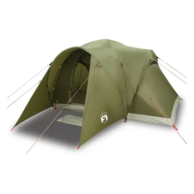 (olive green) vidaXL Family Tent Dome 6-Person Camping Tent Lightweight Tent Waterproof