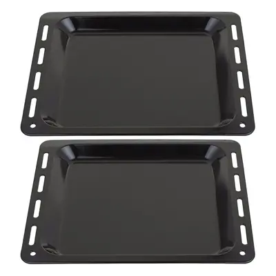 Baking Tray Enamelled Pan for Flavel DEHS6X DGHS6X DGHS6XP Oven Cooker (448mm x 360mm x 25mm, Pa