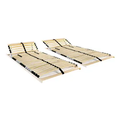 vidaXL 2x Slatted Bed Bases with Slats Zones 70x200cm Bedroom Accessory